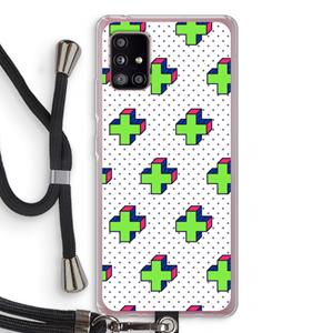 CaseCompany 8-bit N°10: Samsung Galaxy A51 5G Transparant Hoesje met koord