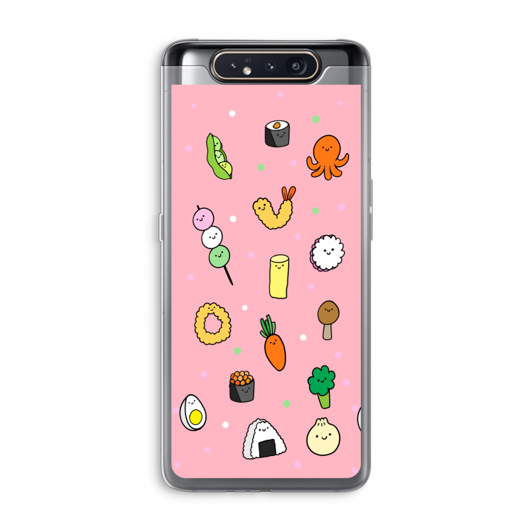 CaseCompany Happy bento friends: Samsung Galaxy A80 Transparant Hoesje