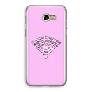 CaseCompany Home Is Where The Wifi Is: Samsung Galaxy A5 (2017) Transparant Hoesje