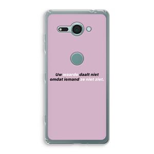 CaseCompany uw waarde daalt niet: Sony Xperia XZ2 Compact Transparant Hoesje