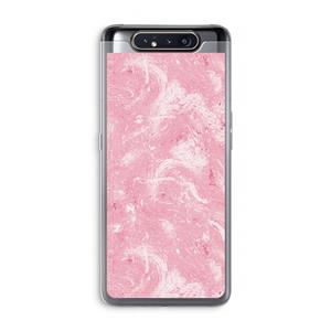 CaseCompany Abstract Painting Pink: Samsung Galaxy A80 Transparant Hoesje
