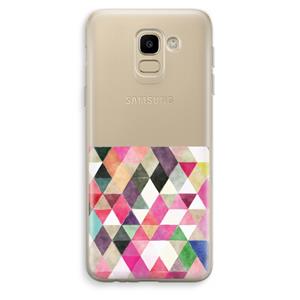 CaseCompany Gekleurde driehoekjes: Samsung Galaxy J6 (2018) Transparant Hoesje