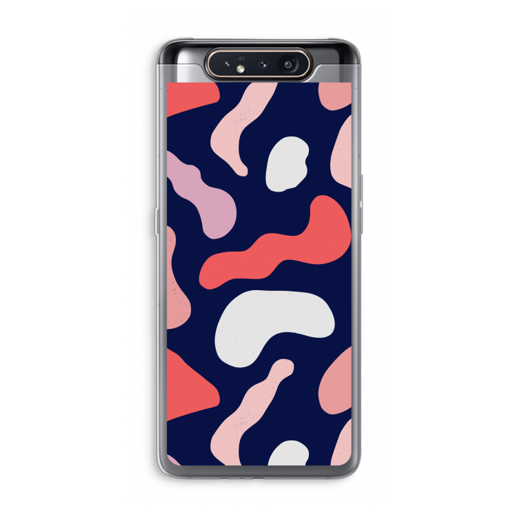 CaseCompany Memphis Shapes Pink: Samsung Galaxy A80 Transparant Hoesje