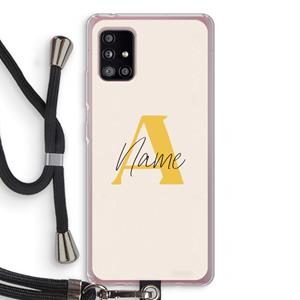 CaseCompany Amber Script: Samsung Galaxy A51 5G Transparant Hoesje met koord