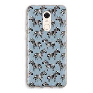 CaseCompany Zebra: Xiaomi Redmi 5 Transparant Hoesje