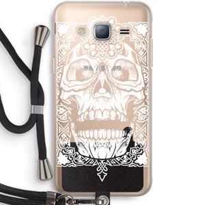 CaseCompany Seek & Destroy: Samsung Galaxy J3 (2016) Transparant Hoesje met koord