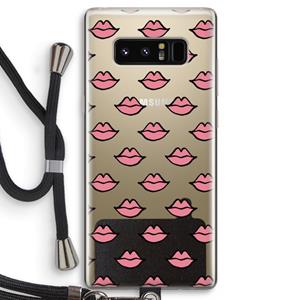 CaseCompany Lipjes: Samsung Galaxy Note 8 Transparant Hoesje met koord