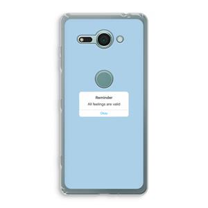 CaseCompany Reminder: Sony Xperia XZ2 Compact Transparant Hoesje