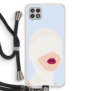 CaseCompany Incognito: Samsung Galaxy A22 4G Transparant Hoesje met koord