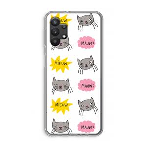CaseCompany Meow: Samsung Galaxy A32 5G Transparant Hoesje
