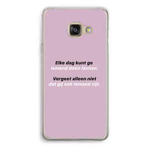 CaseCompany gij zijt ook iemand: Samsung Galaxy A3 (2016) Transparant Hoesje