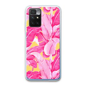 CaseCompany Pink Banana: Xiaomi Redmi 10 Transparant Hoesje