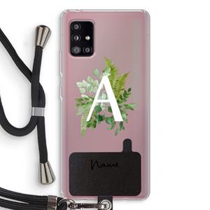 CaseCompany Green Brush: Samsung Galaxy A51 5G Transparant Hoesje met koord