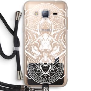 CaseCompany Oh Deer: Samsung Galaxy J3 (2016) Transparant Hoesje met koord
