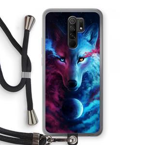CaseCompany Where Light And Dark Meet: Xiaomi Redmi 9 Transparant Hoesje met koord