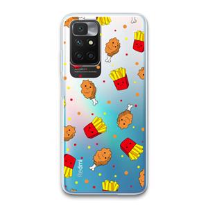 CaseCompany Chicken 'n Fries: Xiaomi Redmi 10 Transparant Hoesje