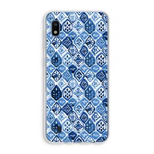 CaseCompany Blauw motief: Samsung Galaxy A10 Transparant Hoesje