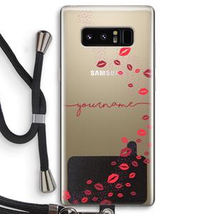 CaseCompany Kusjes: Samsung Galaxy Note 8 Transparant Hoesje met koord