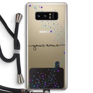 CaseCompany Sterren: Samsung Galaxy Note 8 Transparant Hoesje met koord