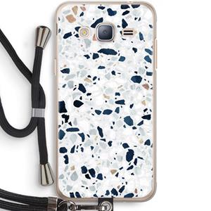 CaseCompany Terrazzo N°1: Samsung Galaxy J3 (2016) Transparant Hoesje met koord