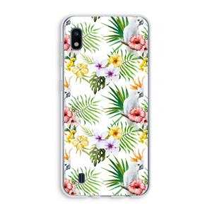 CaseCompany Gele kuif: Samsung Galaxy A10 Transparant Hoesje