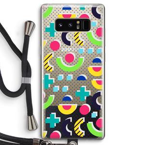 CaseCompany 8-bit N°1: Samsung Galaxy Note 8 Transparant Hoesje met koord