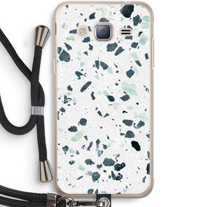 CaseCompany Terrazzo N°2: Samsung Galaxy J3 (2016) Transparant Hoesje met koord