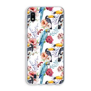CaseCompany Bloemen tukan: Samsung Galaxy A10 Transparant Hoesje