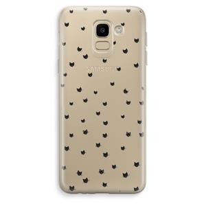 CaseCompany Kleine kattenkopjes: Samsung Galaxy J6 (2018) Transparant Hoesje