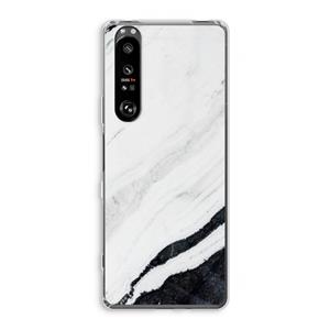 CaseCompany Elegante marmer: Sony Xperia 1 III Transparant Hoesje