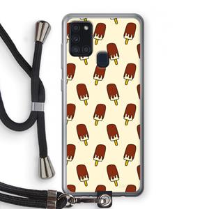 CaseCompany Yummy: Samsung Galaxy A21s Transparant Hoesje met koord