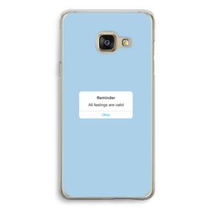 CaseCompany Reminder: Samsung Galaxy A3 (2016) Transparant Hoesje