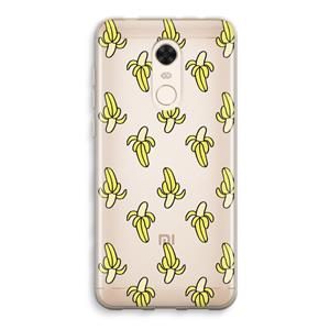 CaseCompany Bananas: Xiaomi Redmi 5 Transparant Hoesje