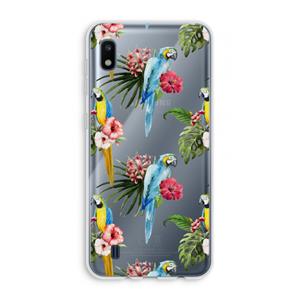CaseCompany Kleurrijke papegaaien: Samsung Galaxy A10 Transparant Hoesje