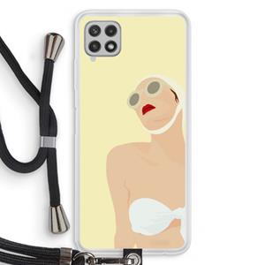 CaseCompany Summer: Samsung Galaxy A22 4G Transparant Hoesje met koord