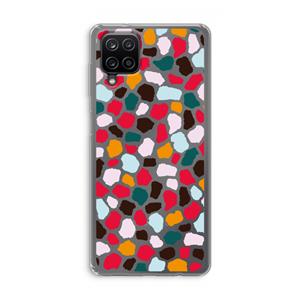 CaseCompany Colored Giraffe: Samsung Galaxy A12 Transparant Hoesje