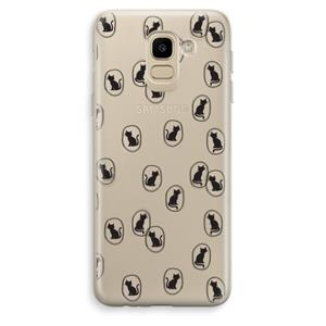 CaseCompany Miauw: Samsung Galaxy J6 (2018) Transparant Hoesje