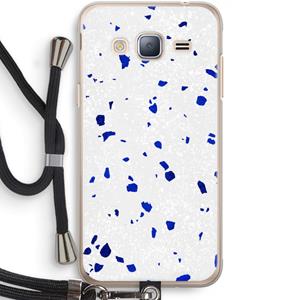 CaseCompany Terrazzo N°5: Samsung Galaxy J3 (2016) Transparant Hoesje met koord