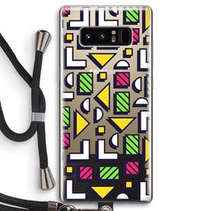 CaseCompany 8-bit N°4: Samsung Galaxy Note 8 Transparant Hoesje met koord