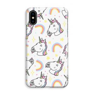 CaseCompany Rainbow Unicorn: iPhone XS Max Volledig Geprint Hoesje