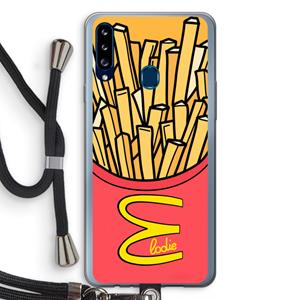 CaseCompany McElodie: Samsung Galaxy A20s Transparant Hoesje met koord