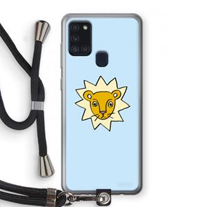 CaseCompany Kleine leeuw: Samsung Galaxy A21s Transparant Hoesje met koord