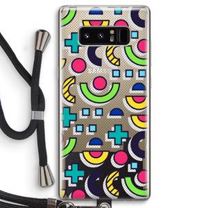 CaseCompany 8-bit N°6: Samsung Galaxy Note 8 Transparant Hoesje met koord