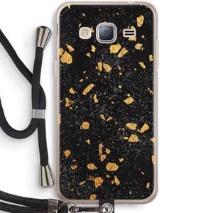 CaseCompany Terrazzo N°7: Samsung Galaxy J3 (2016) Transparant Hoesje met koord