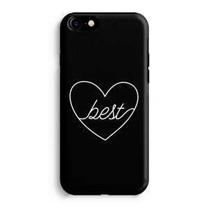 CaseCompany Best heart black: iPhone 8 Tough Case