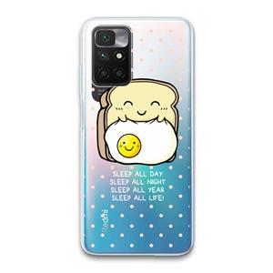 CaseCompany Sleep All Day: Xiaomi Redmi 10 Transparant Hoesje