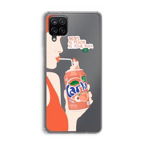 CaseCompany Peach please!: Samsung Galaxy A12 Transparant Hoesje