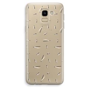 CaseCompany Hipster stripes: Samsung Galaxy J6 (2018) Transparant Hoesje