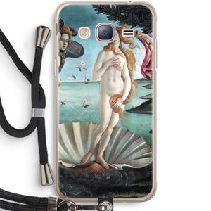 CaseCompany Birth Of Venus: Samsung Galaxy J3 (2016) Transparant Hoesje met koord