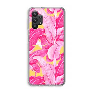 CaseCompany Pink Banana: Samsung Galaxy A32 5G Transparant Hoesje